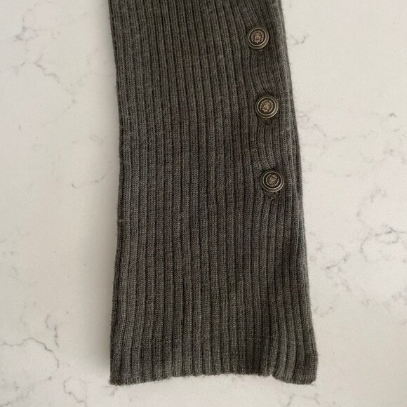 Nanette Lepore Merino Wool Open Front Ribbed Duster Sweater Olive Green Sz XS - Picture 5 of 11